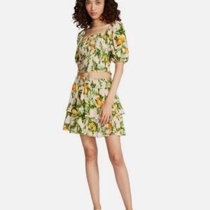 Tropical Floral Two-Piece Mini Dress